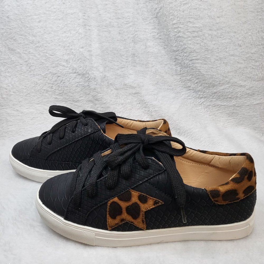 Low Top Sneakers With Black Snake Skin Design** - Picture 2 of 8